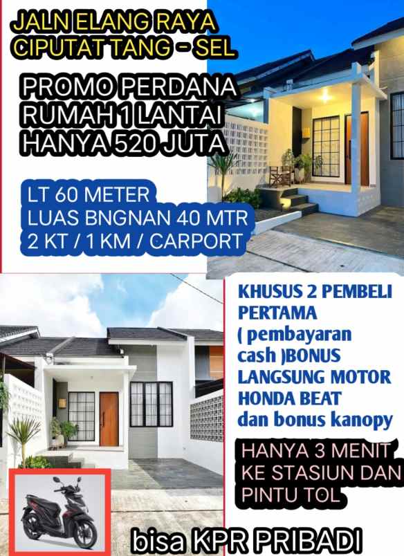 rumah 1 lantai dan 2 lantai harga spesial promo