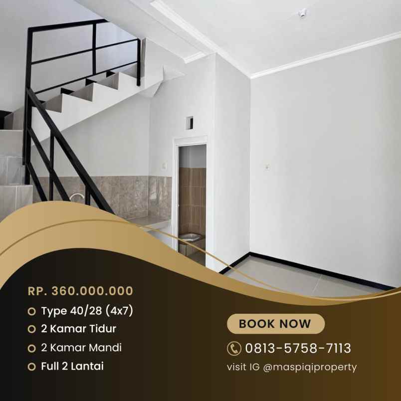 rumah baru bangunan full dua lantai di surabaya