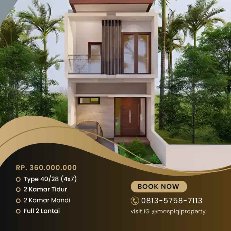 rumah baru bangunan full dua lantai di surabaya