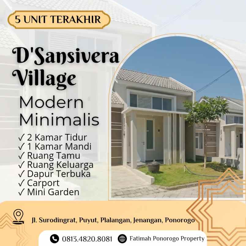 rumah baru syariah minimalis harga ekonomis ponorogo