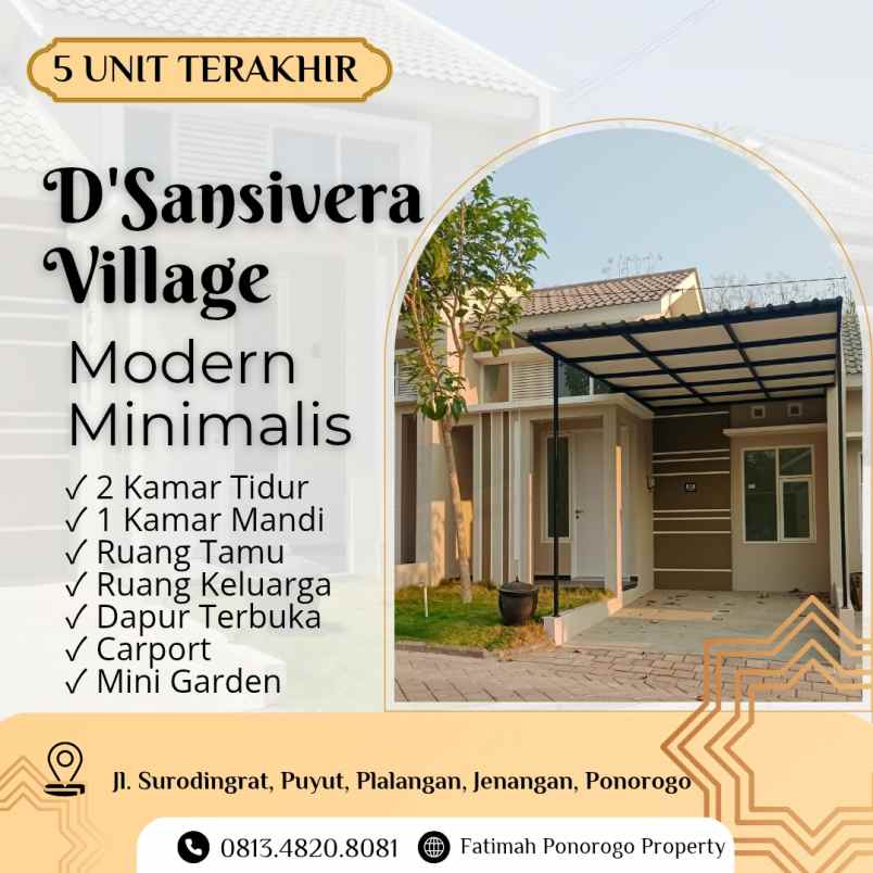 rumah baru syariah minimalis harga ekonomis ponorogo