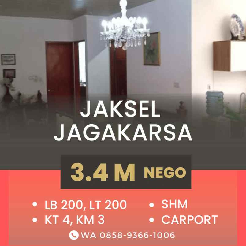 rumah jagakarsa jaksel casasima 2 lantai cakep