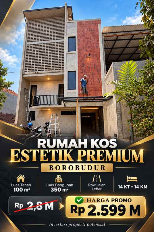 rumah kost full furniture lokasi di borobudur