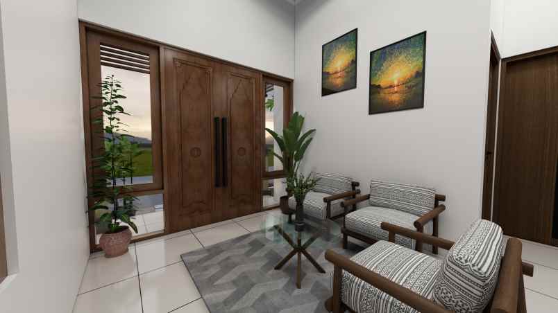rumah modern etnik bali cocok untuk tinggal investasi