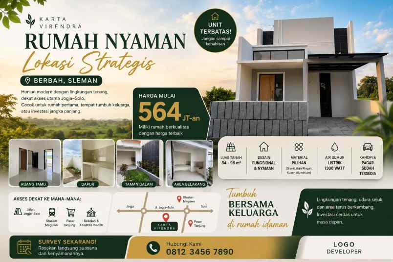 rumah nyaman di lokasi strategis sleman