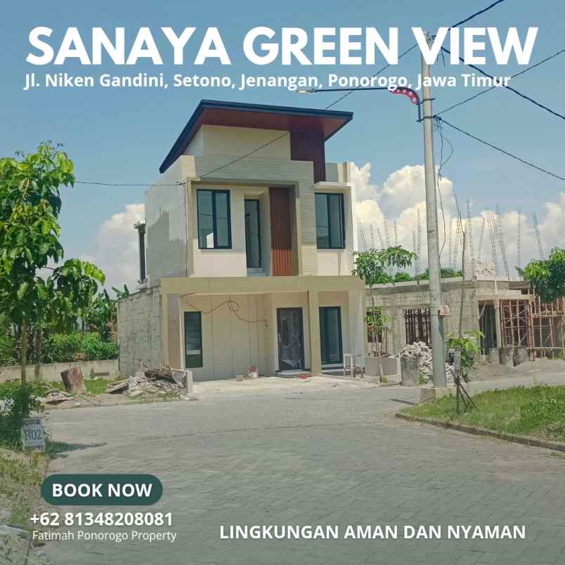 rumah syariah 2 lantai asri di ponorogo