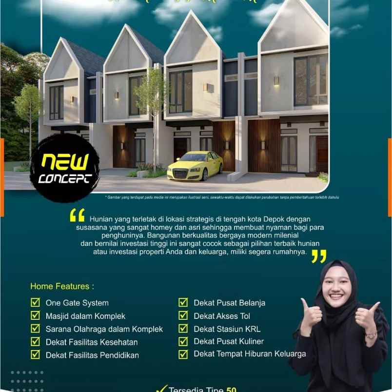 rumah tanah baru beji depok
