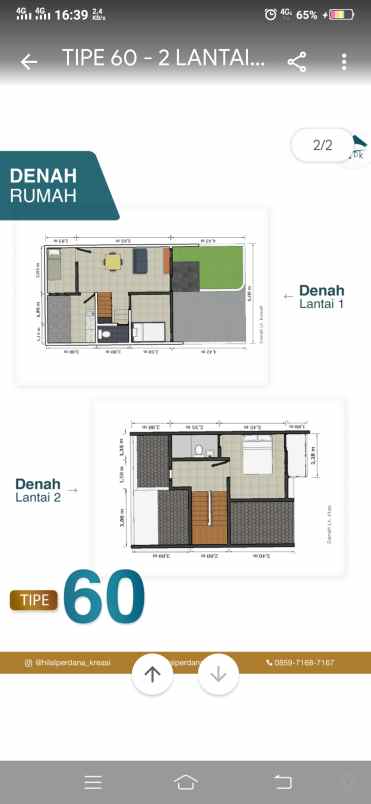 rumah view gunung dan view alam dibawahnya