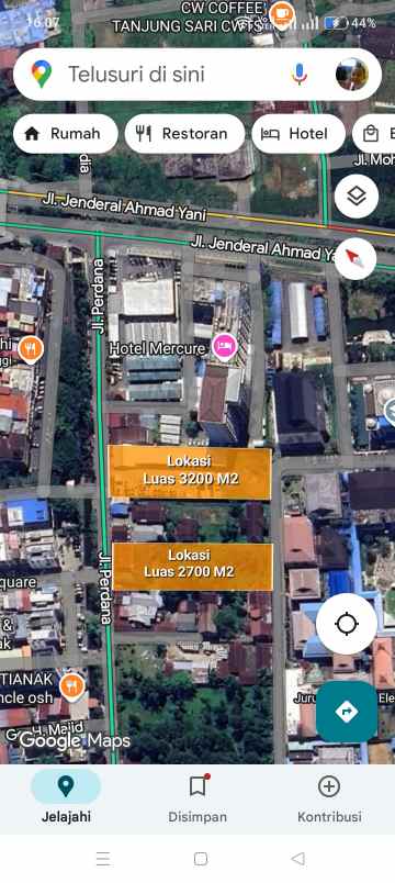 tanah jalan perdana belakang toyota anzon