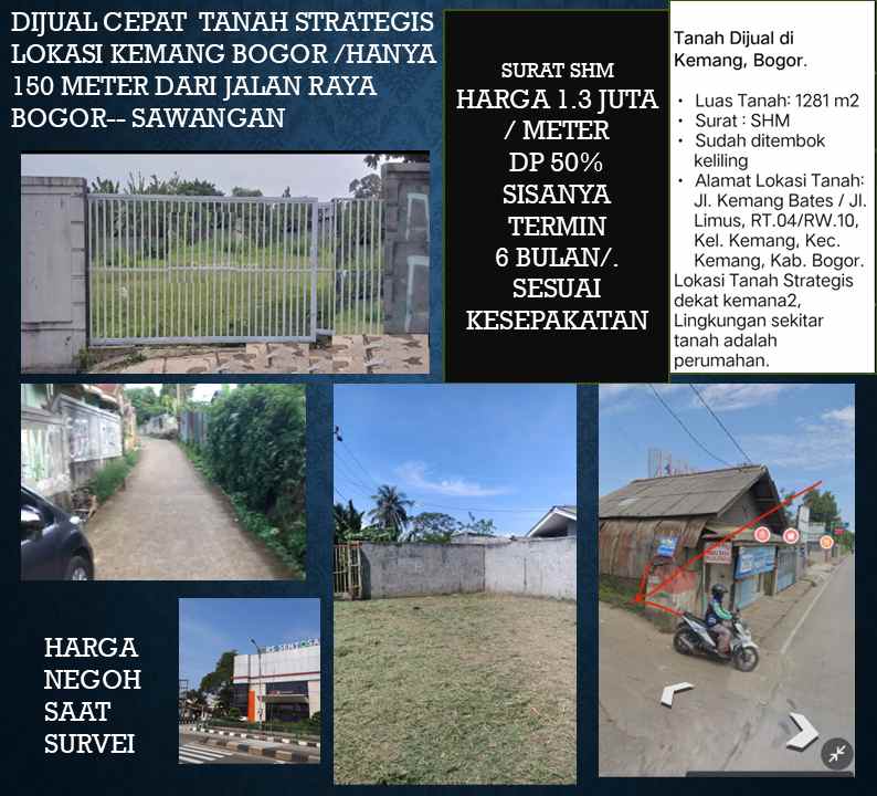 tanah murah akses mobil