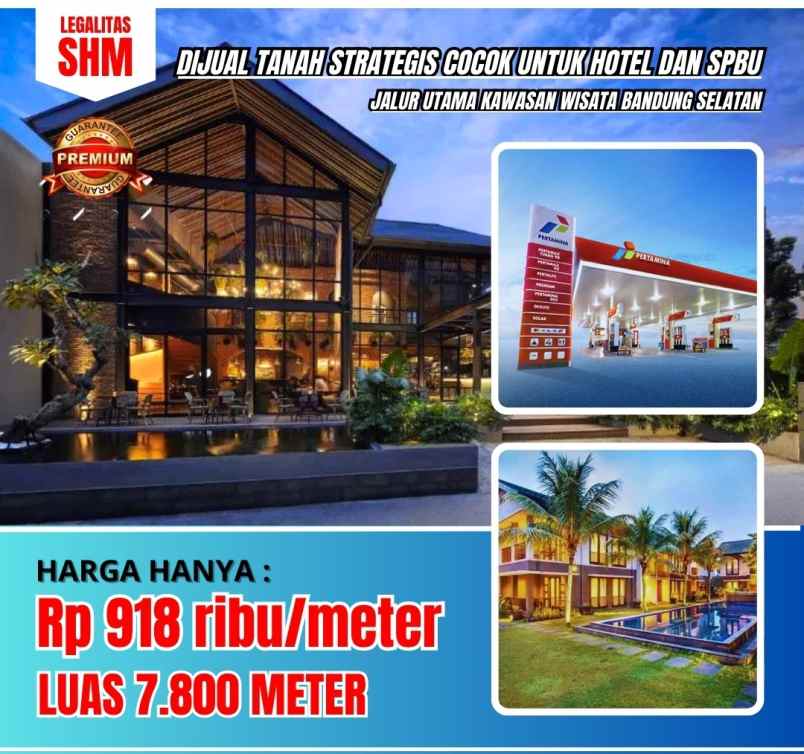 tanah strategis bandung buat hotel spbu
