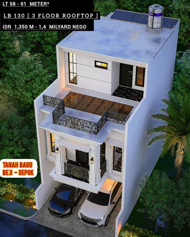 cluster dalam komplek besar at tanah baru beji depok