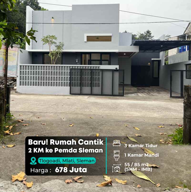 cuma 2 km ke pemda sleman rumah baru cantik minimalis