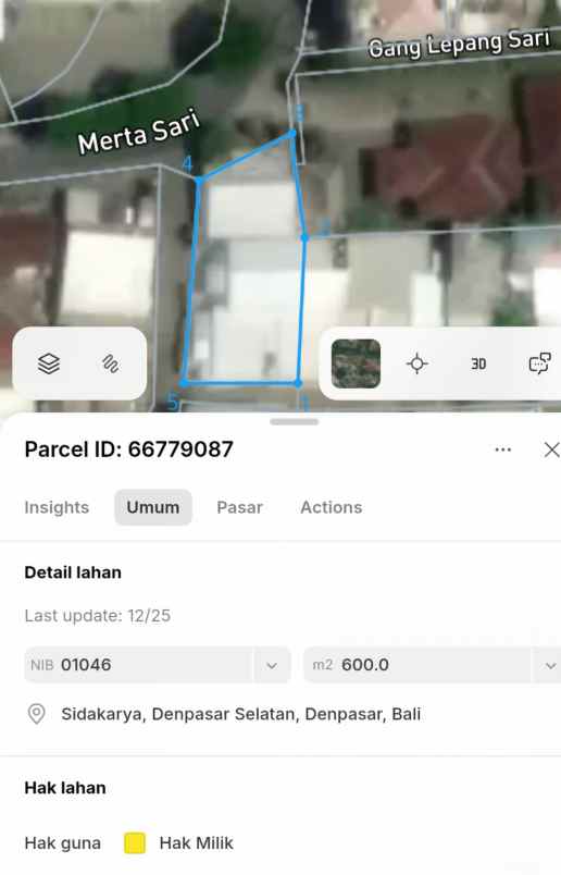 dijual 2 15 are jl kahyangan buduk mengwi
