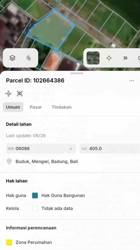 dijual 4 05 are jl kebon veteran buduk mengwi badung