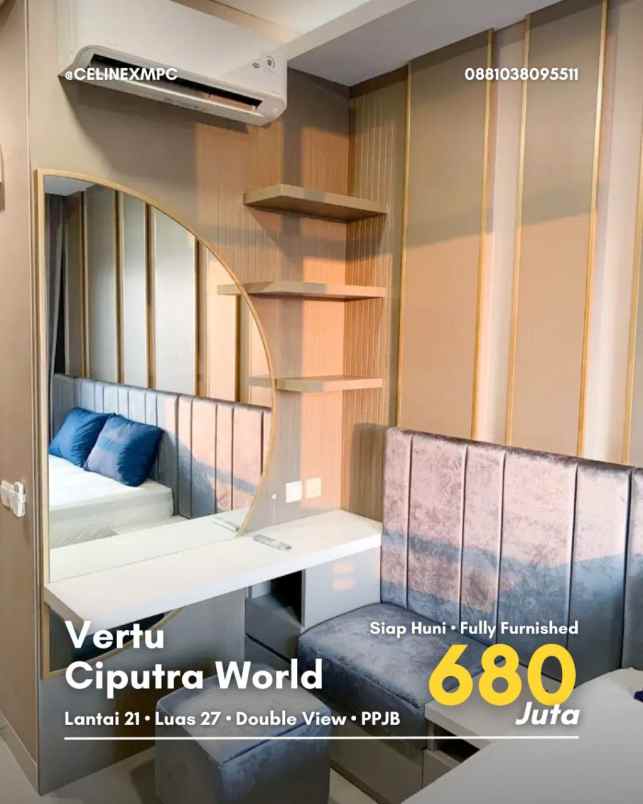 dijual apartemen vertu ciputra world