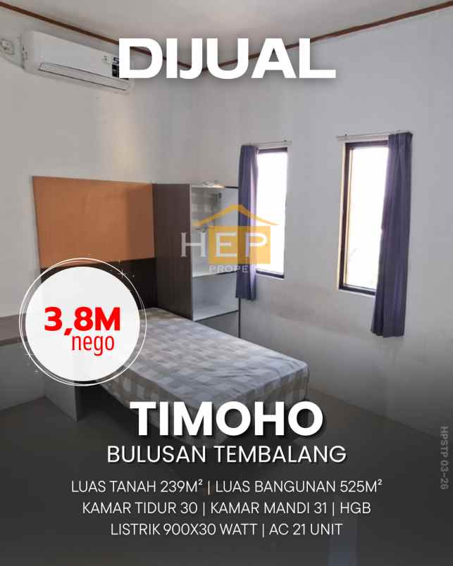 dijual kost timoho