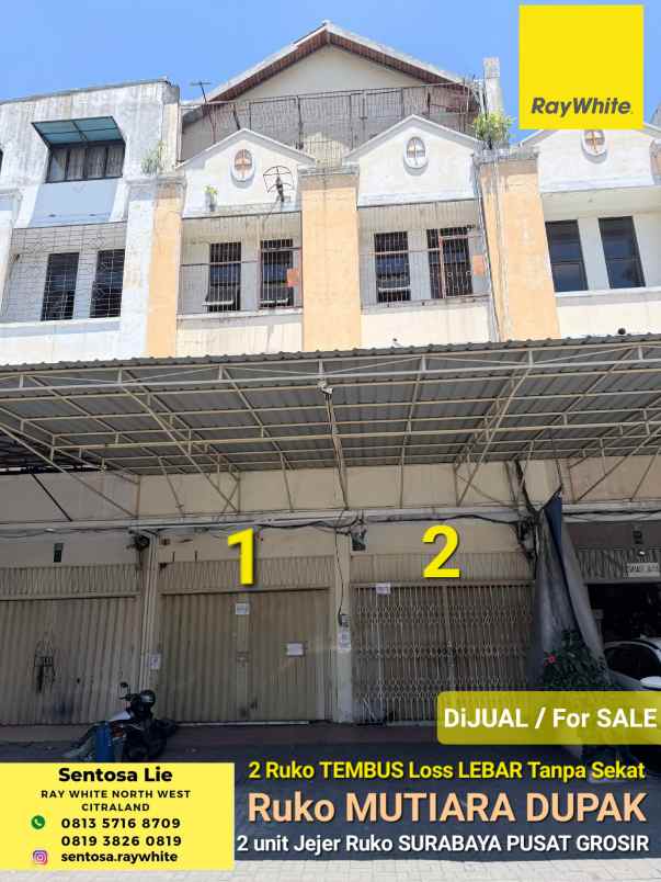 dijual ruko gudang kantor ruko mutiara dupak
