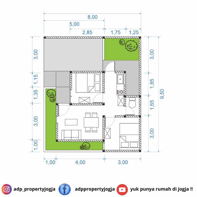 dijual rumah argomulyo sedayu bantul