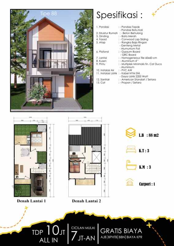 dijual rumah bedahan sawangan depok