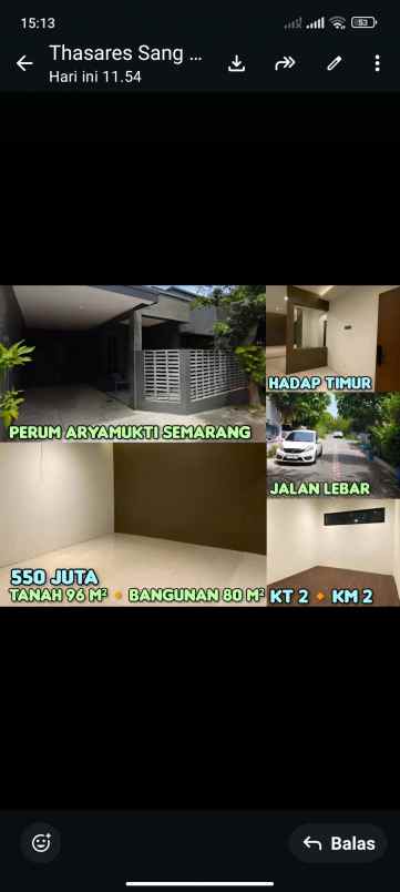 dijual rumah di aryamukti semarang