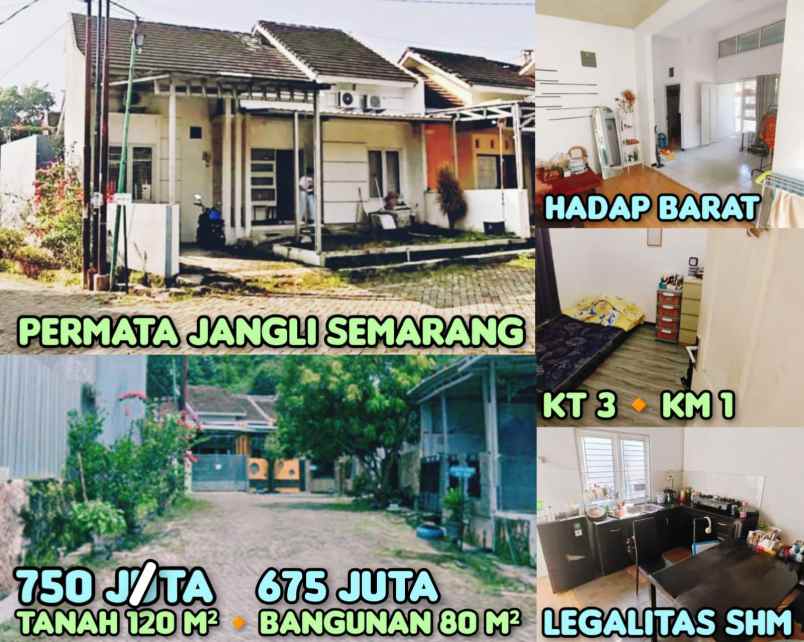 dijual rumah di permata jangli semarang