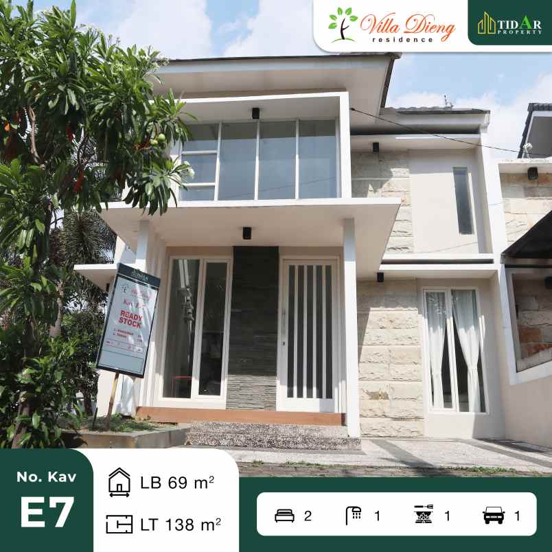 dijual rumah di villa dieng residence