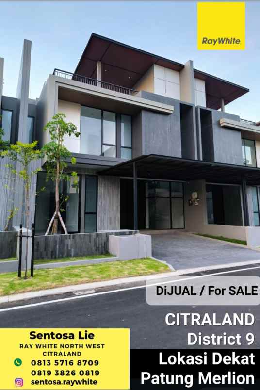 dijual rumah jalan citraland district 9