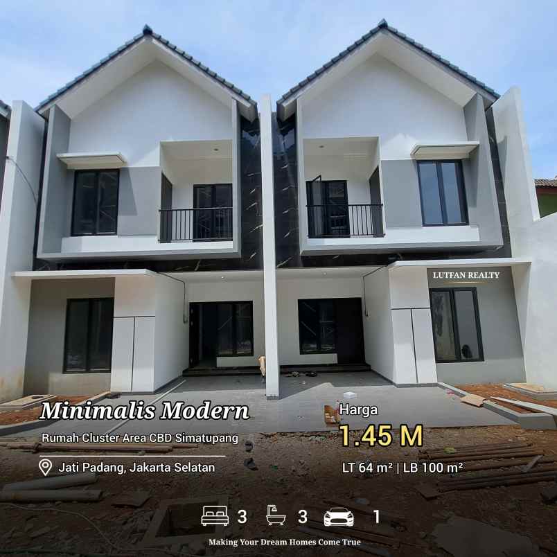 dijual rumah jati padang raya