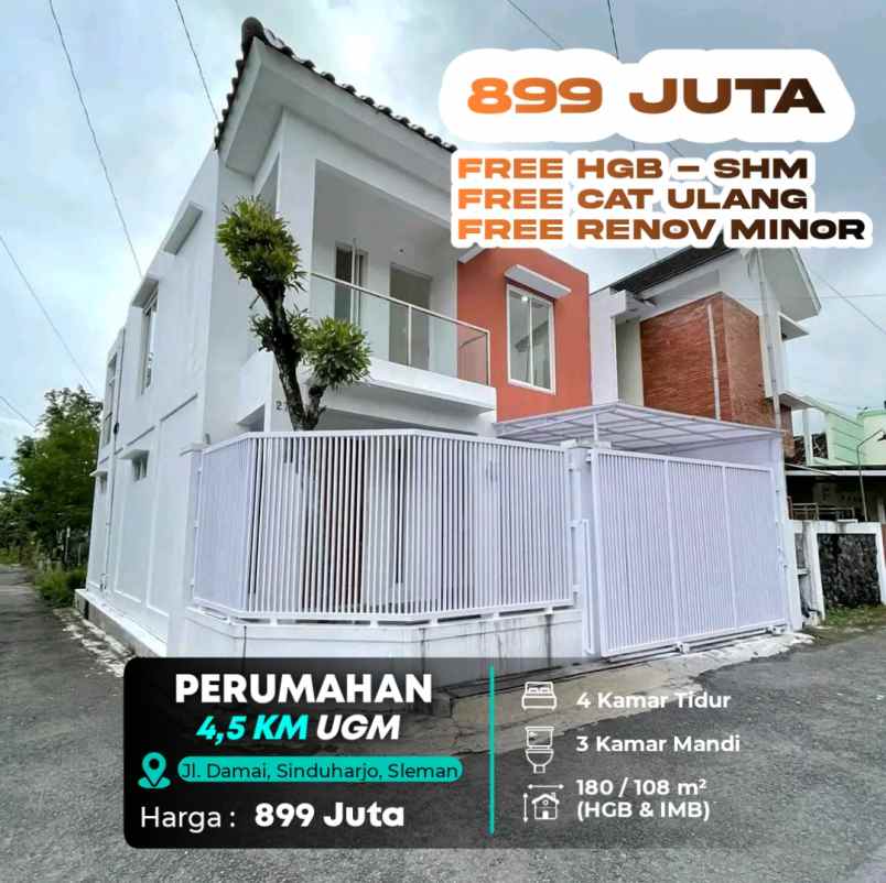 dijual rumah jl damai