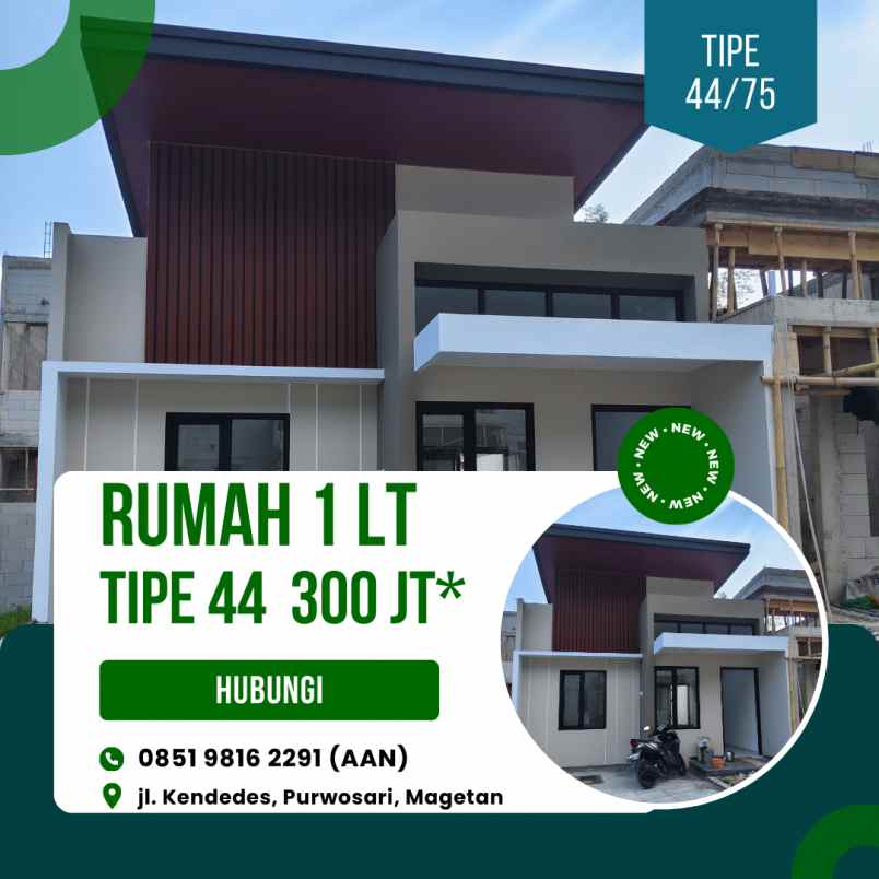 dijual rumah jl kendedes purwosari