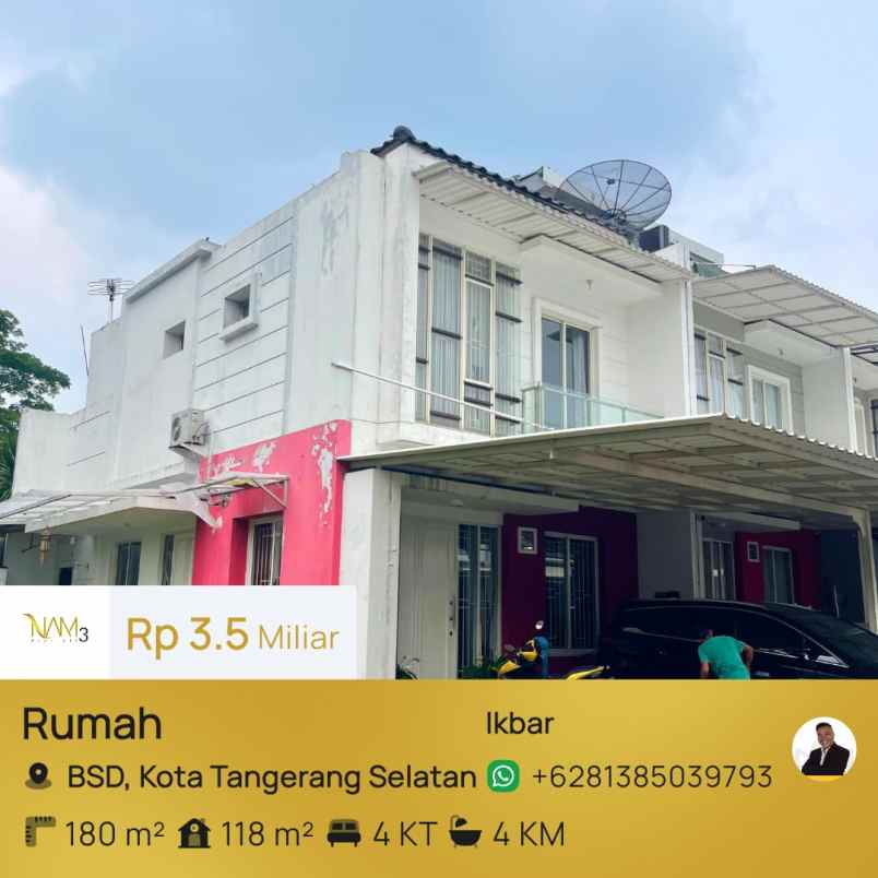 dijual rumah jl pahlawan seribu