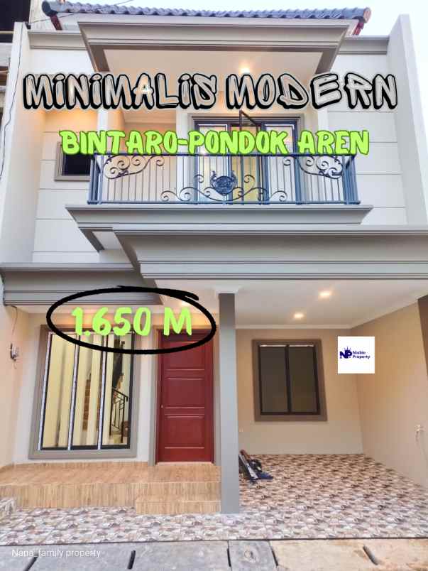Rumah Dijual Siap Huni Modern Minimalis Bintaro - Pondok Aren