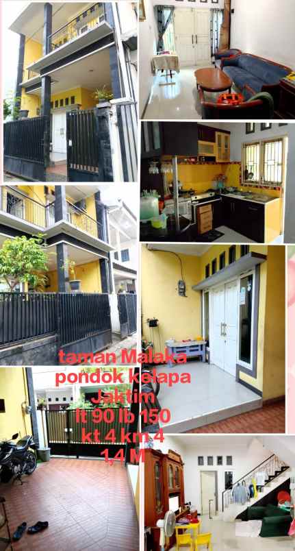 dijual rumah komplek pondok kelapa