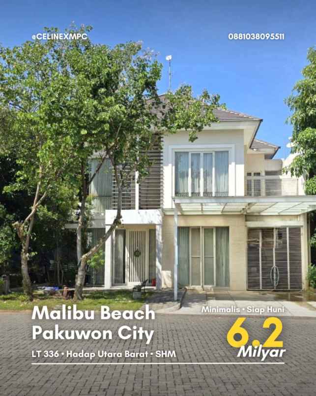 dijual rumah malibu beach