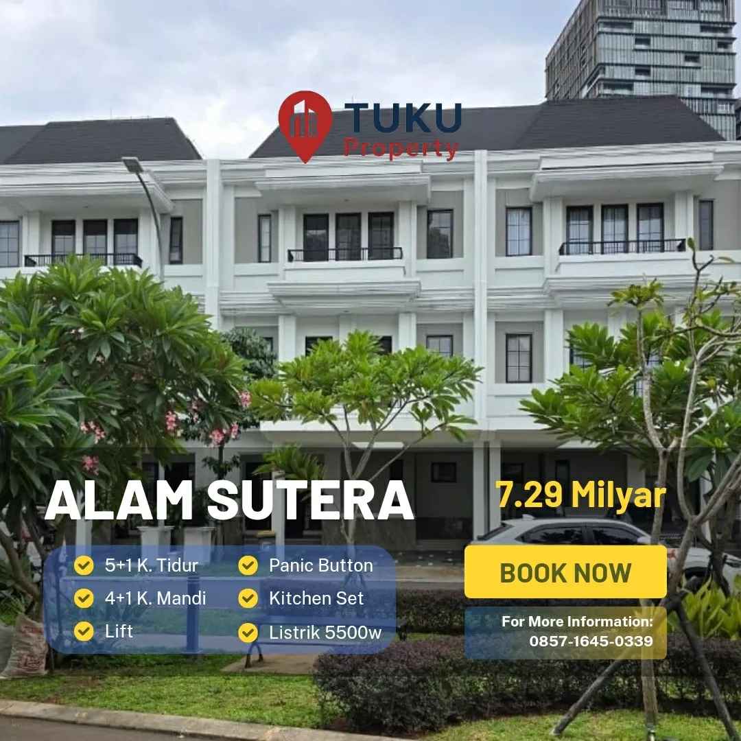 dijual rumah mewah di alam sutera winona