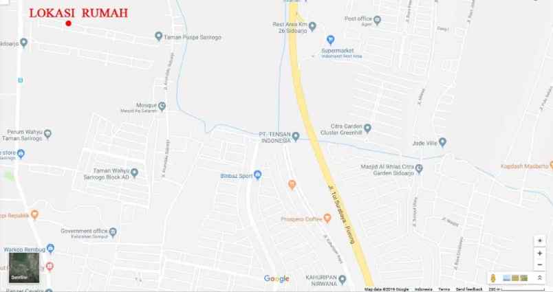 dijual rumah perum taman puspa sarirogo