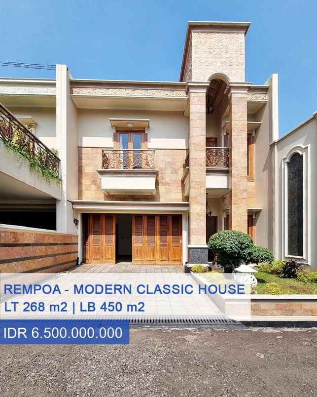 Rumah Baru Desain Modern Classic Dijual Di Rempoa Tangerang Selatan