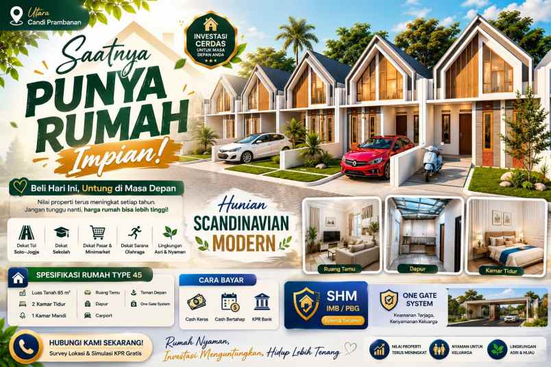 dijual rumah rumah scandinavian