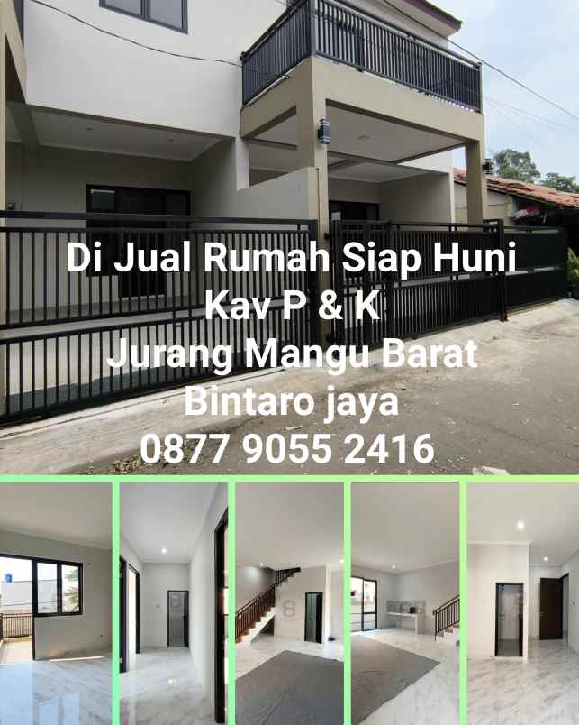dijual rumah siap hini di kav p k bintaro sektor 5