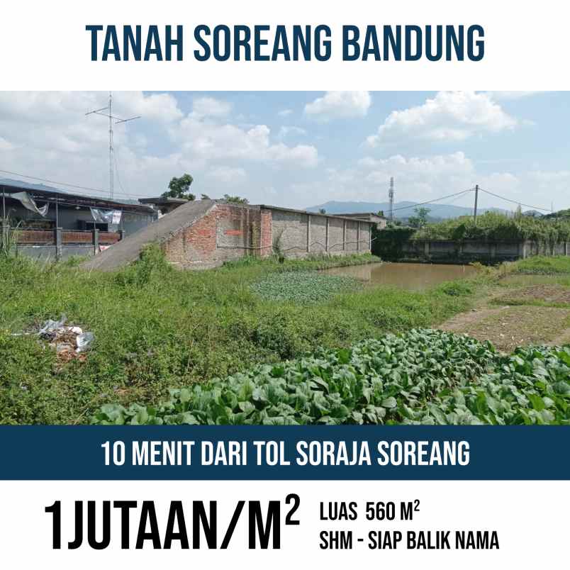 Tanah Bandung 3 Menit Dari Jalan Raya Soreang-banjaran Shm