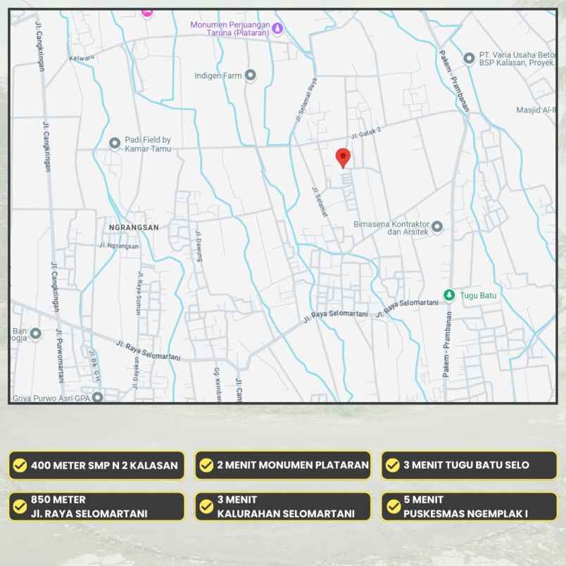 dijual tanah brambang selomartani