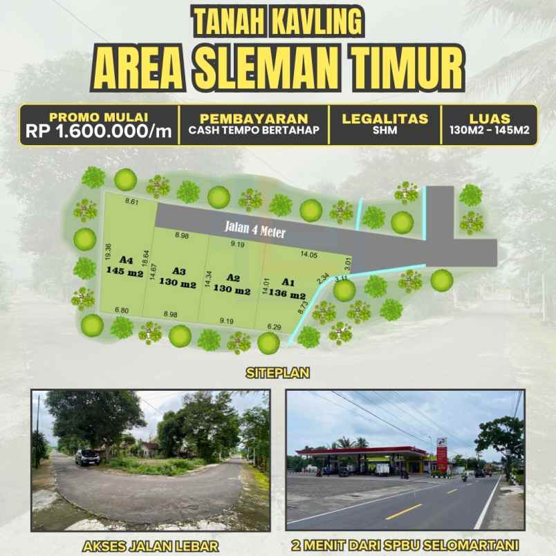 dijual tanah brambang selomartani