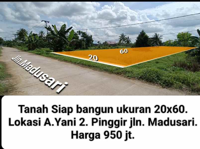 dijual tanah jalan a yani 2 jln madusari