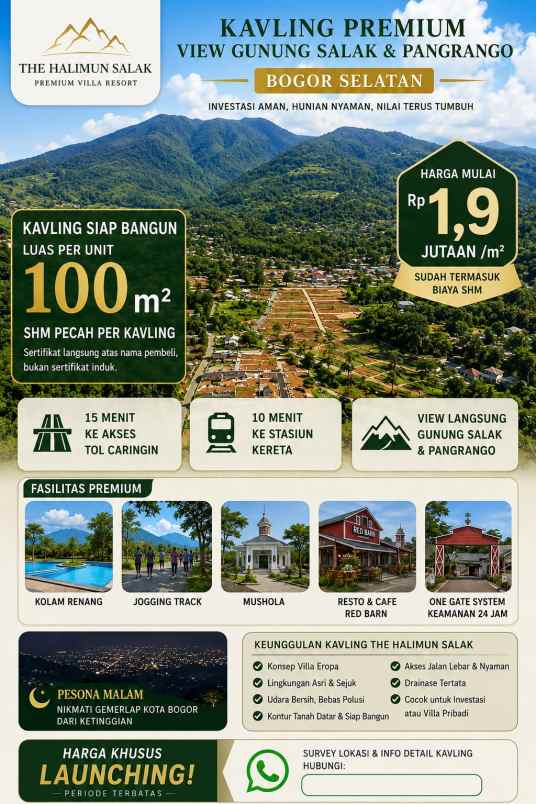 dijual tanah jalan raya sentul bogor