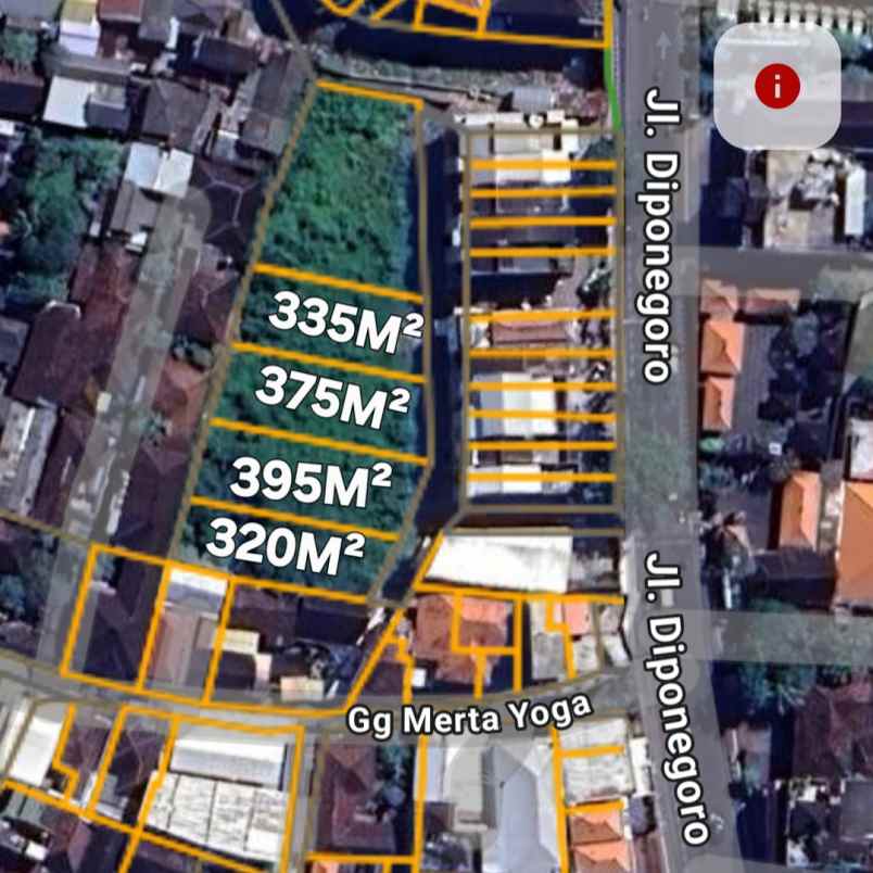 dijual tanah jl diponegoro