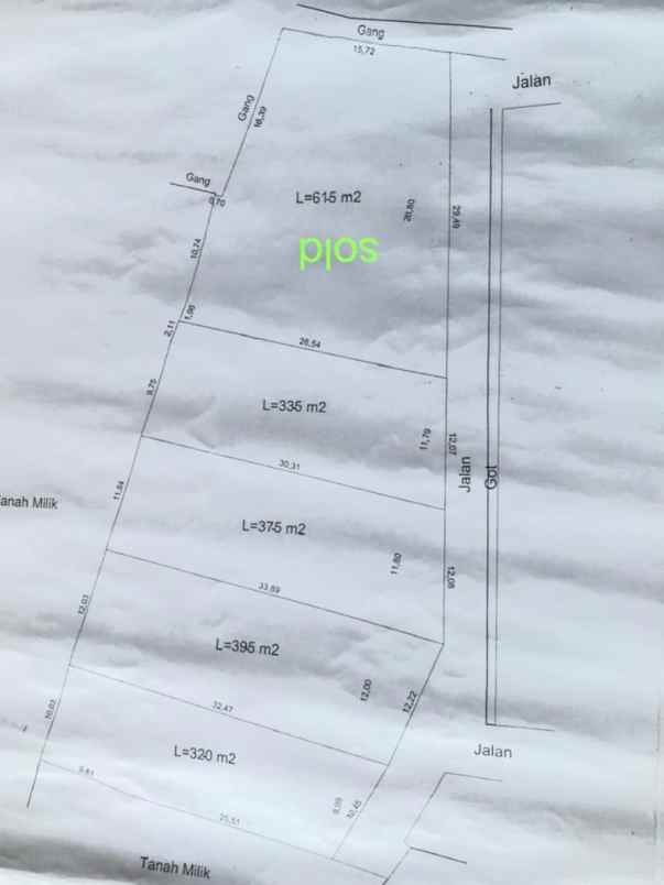dijual tanah jl diponegoro