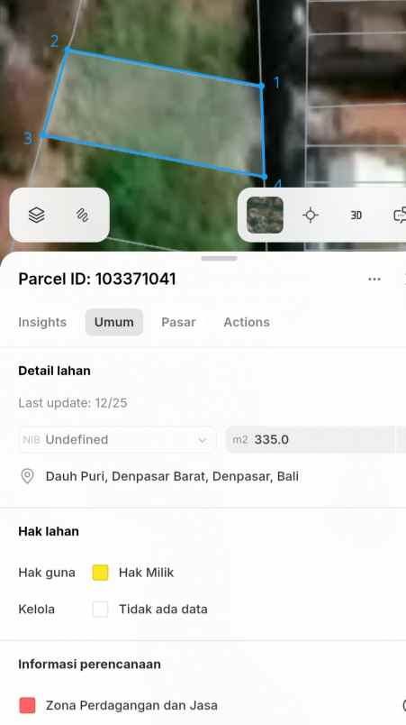 dijual tanah jl diponegoro