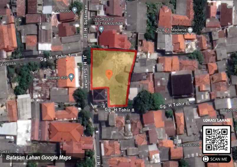 dijual tanah jl h sulaiman 69 91 kel