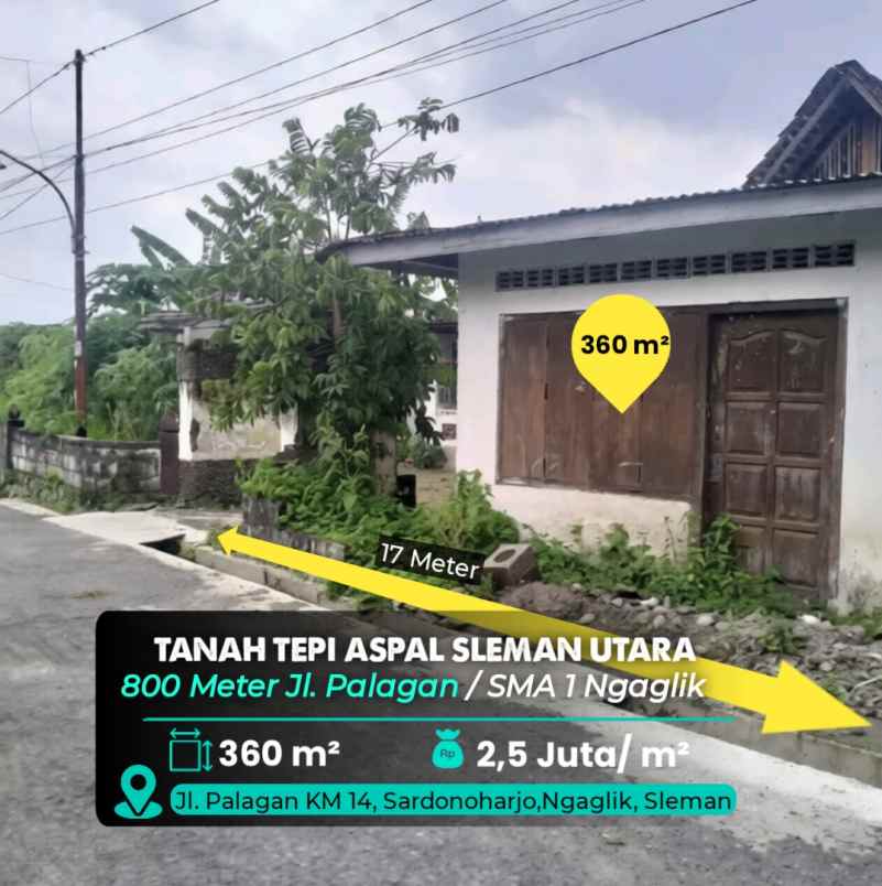 dijual tanah jl palagan km 14